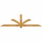Ekena Millwork Redmond Rough Sawn Timber Gable Bracket, Western Red Cedar, 84"W x 24"H x 2"D x 4"F, 7/12 Pitch GBW084X24X0204RED00RWR - alternate 1